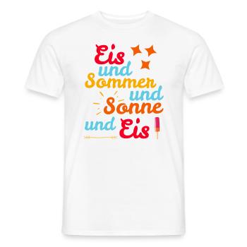 Eis und Sommer und Sonne und Eis - Männer T-Shirt - Weiß - Vorne - AI Model Male 178 dark (178cm)