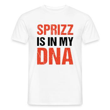 Sprizz is in my DNA Alcohol Bitter Aperitif - Men's T-Shirt - white - Front - AI Model Male 178 dark (178cm)