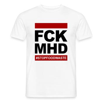 FCK MHD Ökologisch Nachhaltig - Männer T-Shirt - Weiß - Vorne - AI Model Male 178 dark (178cm)