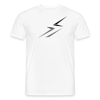 coups de choc électrique danger signe symbole de foudre kab - T-shirt homme - blanc - Devant - AI Model Male 178 dark (178cm)