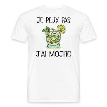Je Peux Pas J'ai Mojito - T-shirt homme - blanc - Devant - AI Model Male 178 dark (178cm)