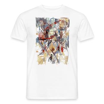 Abstract art - Men's T-Shirt - white - Front - AI Model Male 178 dark (178cm)