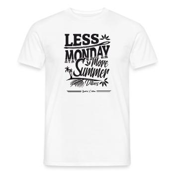 less monday more Summer Gift - Men's T-Shirt - white - Front - AI Model Male 178 dark (178cm)