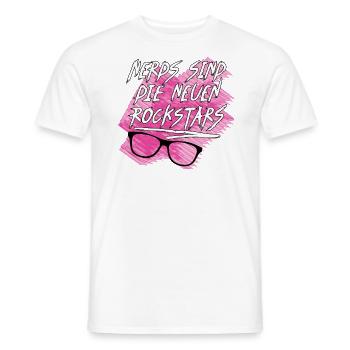 nerdy - Männer T-Shirt - Weiß - Vorne - AI Model Male 178 dark (178cm)