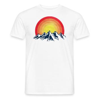 Retro Berge - Männer T-Shirt - Weiß - Vorne - AI Model Male 178 dark (178cm)