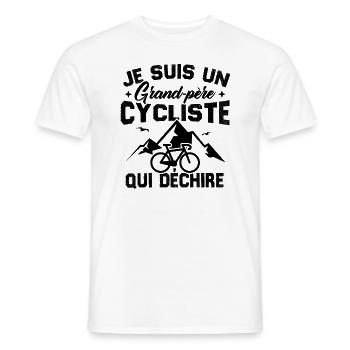 Je suis un Grand-père Cycliste qui déchire - T-shirt homme - blanc - Devant - AI Model Male 178 dark (178cm)