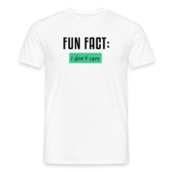 Fun Fact: I don't care - Men's T-Shirt - white - Front - AI Model Male 178 dark (178cm)