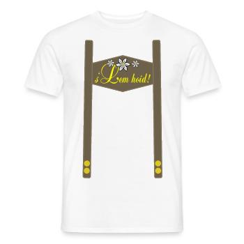 s'Lem hoid Spruch München lustig Bayern Souvenir - Männer T-Shirt - Weiß - Vorne - AI Model Male 178 dark (178cm)