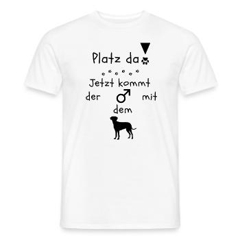 Hunde Papa - Männer T-Shirt - Weiß - Vorne - AI Model Male 178 dark (178cm)
