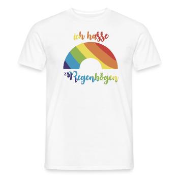 ich hasse Regenbögen - Männer T-Shirt - Weiß - Vorne - AI Model Male 178 dark (178cm)