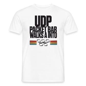 La barre de paquets UDP entre dans - T-shirt homme - blanc - Devant - AI Model Male 178 dark (178cm)