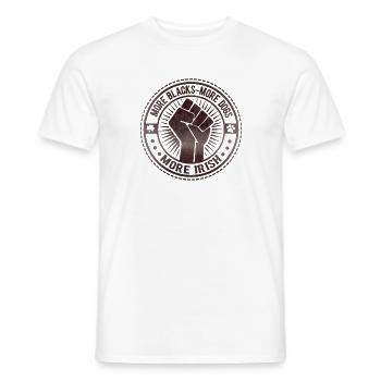 More Blacks More Dogs More Irish - Men's T-Shirt - white - Front - AI Model Male 178 dark (178cm)