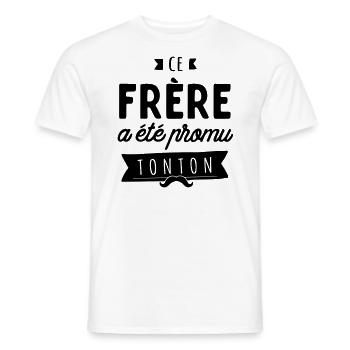 Cadeau naissance - frère - T-shirt homme - blanc - Devant - AI Model Male 178 dark (178cm)