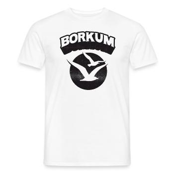 Borkum Möwe Insel Shirt - Männer T-Shirt - Weiß - Vorne - AI Model Male 178 dark (178cm)