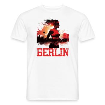 Berlin Marathon Runner Running Shirt for Women - Men's T-Shirt - white - Front - AI Model Male 178 dark (178cm)