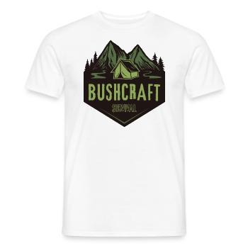 Survie en bushcraft - T-shirt homme - blanc - Devant - AI Model Male 178 dark (178cm)