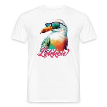 Loecken holiday cool colorful seagull with sunglasses - Men's T-Shirt - white - Front - AI Model Male 178 dark (178cm)