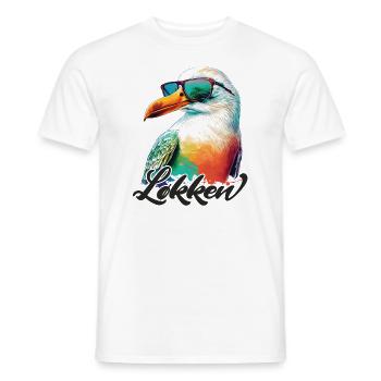 Loecken holiday cool colorful seagull with sunglasses - Men's T-Shirt - white - Front - AI Model Male 178 dark (178cm)