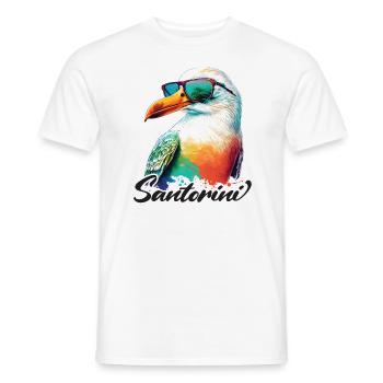 Santorini Greece Holiday Seagull Sunglasses - Men's T-Shirt - white - Front - AI Model Male 178 dark (178cm)