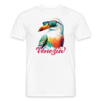 Venezia Italien Urlaub coole Möwe mit Sonnenbrille - Männer T-Shirt - Weiß - Vorne - AI Model Male 178 dark (178cm)