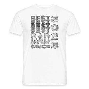 Bester Papa der Welt seit 2023 Vatertag Geburtstag - Männer T-Shirt - Weiß - Vorne - AI Model Male 178 dark (178cm)