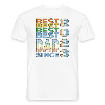 Bester Papa der Welt seit 2023 Vatertag Geburtstag - Männer T-Shirt - Weiß - Vorne - AI Model Male 178 dark (178cm)