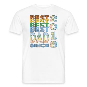 Bester Papa der Welt seit 2018 Vatertag Geburtstag - Männer T-Shirt - Weiß - Vorne - AI Model Male 178 dark (178cm)