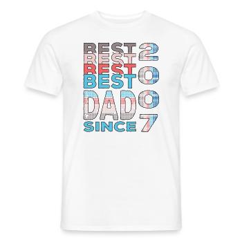 Bester Papa der Welt seit 2007 Vatertag Geburtstag - Männer T-Shirt - Weiß - Vorne - AI Model Male 178 dark (178cm)