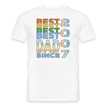 Bester Papa der Welt seit 2007 Vatertag Geburtstag - Männer T-Shirt - Weiß - Vorne - AI Model Male 178 dark (178cm)