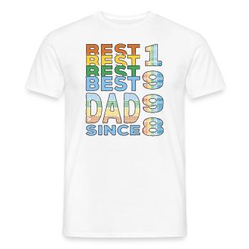 Bester Papa der Welt seit 1998 Vatertag - Männer T-Shirt - Weiß - Vorne - AI Model Male 178 dark (178cm)