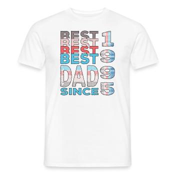 Bester Papa der Welt seit 1995 Vatertag - Männer T-Shirt - Weiß - Vorne - AI Model Male 178 dark (178cm)