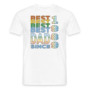 Bester Papa der Welt seit 1989 Vatertag - Männer T-Shirt - Weiß - Vorne - AI Model Male 178 dark (178cm)