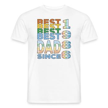 Bester Papa der Welt seit 1986 Vatertag - Männer T-Shirt - Weiß - Vorne - AI Model Male 178 dark (178cm)