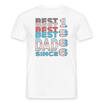 Bester Papa der Welt seit 1986 Vatertag - Männer T-Shirt - Weiß - Vorne - AI Model Male 178 dark (178cm)
