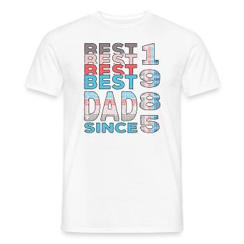 Bester Papa der Welt seit 1985 Vatertag - Männer T-Shirt - Weiß - Vorne - AI Model Male 178 dark (178cm)