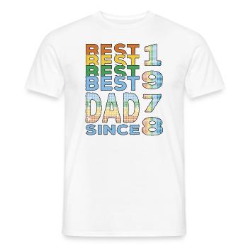 Bester Papa der Welt seit 1978 Vatertag Geburtstag - Männer T-Shirt - Weiß - Vorne - AI Model Male 178 dark (178cm)