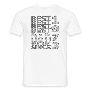 Meilleur papa du monde depuis 1973 anniversaire de la fête des pères - T-shirt homme - blanc - Devant - AI Model Male 178 dark (178cm)