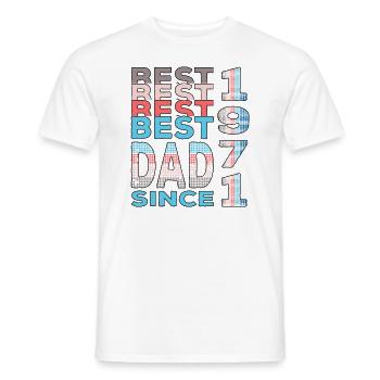 Bester Papa der Welt seit 1971 Vatertag Geburtstag - Männer T-Shirt - Weiß - Vorne - AI Model Male 178 dark (178cm)
