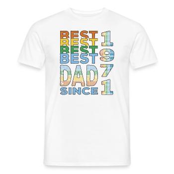 Bester Papa der Welt seit 1971 Vatertag Geburtstag - Männer T-Shirt - Weiß - Vorne - AI Model Male 178 dark (178cm)