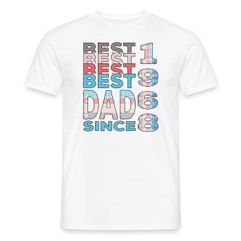 Bester Papa der Welt seit 1968 Vatertag Geburtstag - Männer T-Shirt - Weiß - Vorne - AI Model Male 178 dark (178cm)
