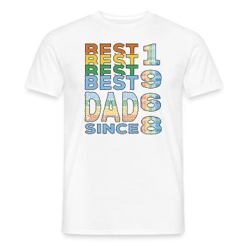 Bester Papa der Welt seit 1968 Vatertag Geburtstag - Männer T-Shirt - Weiß - Vorne - AI Model Male 178 dark (178cm)