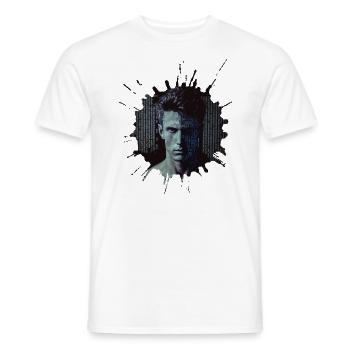 Digital tech revolution - artificial human beings - Men's T-Shirt - white - Front - AI Model Male 178 dark (178cm)