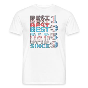 Best dad in the world since 1959 Father's Day - Men's T-Shirt - white - Front - AI Model Male 178 dark (178cm)