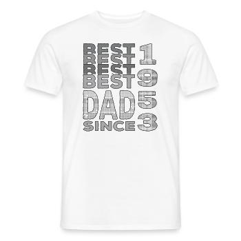 Bester Papa der Welt seit 1953 Vatertag - Männer T-Shirt - Weiß - Vorne - AI Model Male 178 dark (178cm)