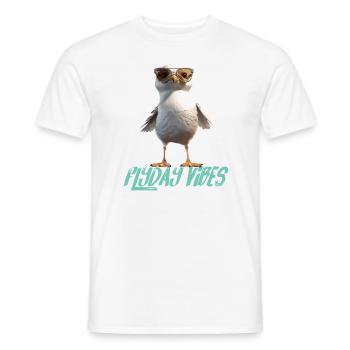 Möwe Flyday Vibes Cool Süß Sommer Urlaub - Männer T-Shirt - Weiß - Vorne - AI Model Male 178 dark (178cm)
