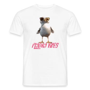 Möwe Flyday Vibes Cool Süß Sommer Urlaub - Männer T-Shirt - Weiß - Vorne - AI Model Male 178 dark (178cm)