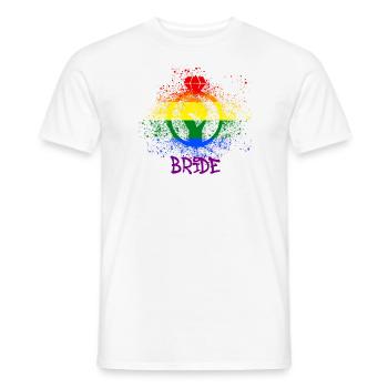 bride,braut,LGBT,regenbogen,pride,gay pride - Männer T-Shirt - Weiß - Vorne - AI Model Male 178 dark (178cm)