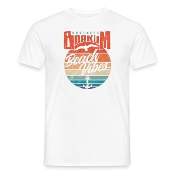 Borkum Northsea Beach Vibes Vintage - Männer T-Shirt - Weiß - Vorne - AI Model Male 178 dark (178cm)