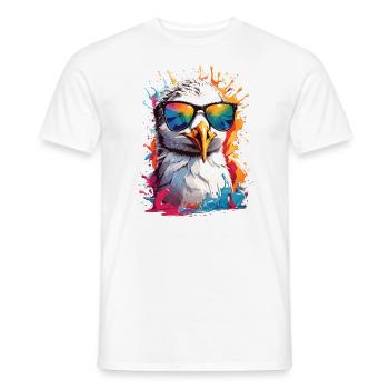 Möwe Sonnenbrille Sommer Urlaub bunt - Männer T-Shirt - Weiß - Vorne - AI Model Male 178 dark (178cm)