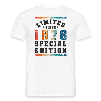 Limited Edition since 1978 Birthday Gift - Men's T-Shirt - white - Front - AI Model Male 178 dark (178cm)